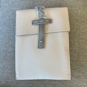 Cream and Gray Textured Pouch by Mary Kay